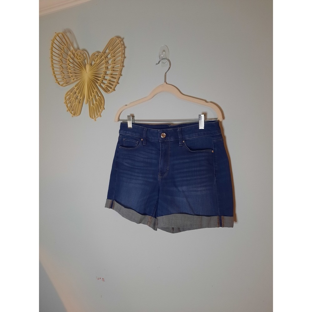 White‎ House Black Market Sz 4 Dark Blue Jean 5" Shorts, Casual Summer, Vacation